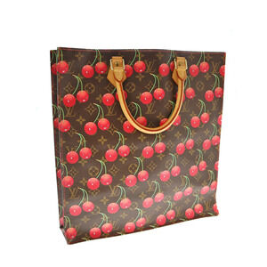 Louis Vuitton Tote Murakami Collaboration Sac Brown Takashi Plat Red Cherry Bag